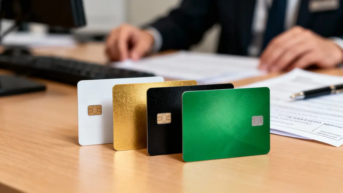 Cartes bancaires Crédit Agricole dos blanc doré noir vert documents