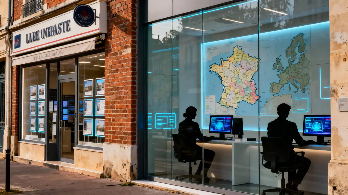 Evolution Laforet Immobilier ancienne et digitale agents carte France Europe