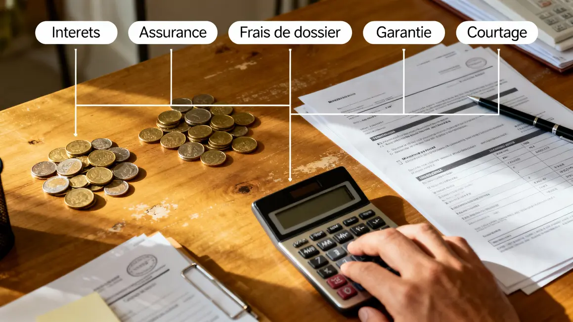 Tableau TAEG frais crédit immobilier