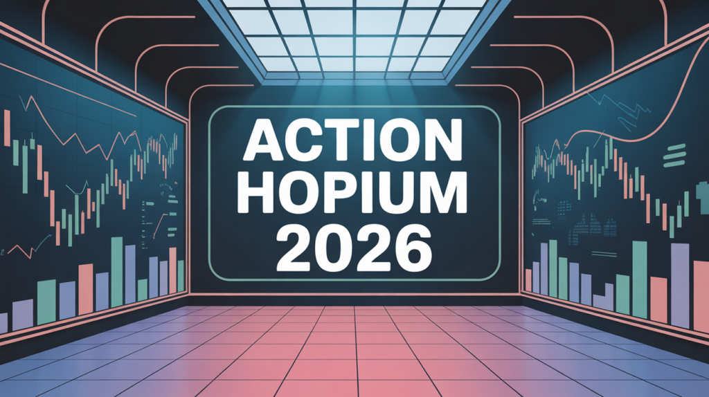 illustration salle marche action hopium