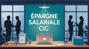 bureau avec collaborateurs cic epargne salariale