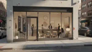 Agence Cimm Immobilier moderne ambiance professionnelle clients agents