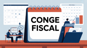 illustration conge fiscal calendrier et porte-documents