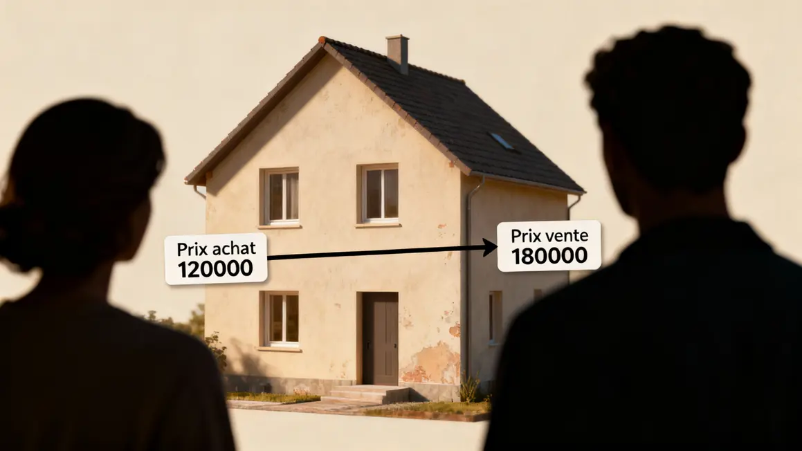 Définition plus-value immobilière maison prix achat vente