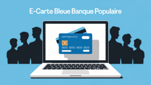 e carte bleue banque populaire visuel ordinateur