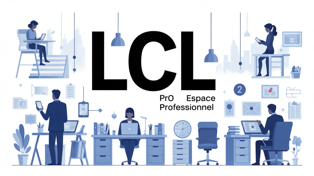 illustration bureau lcl pro espace professionnel