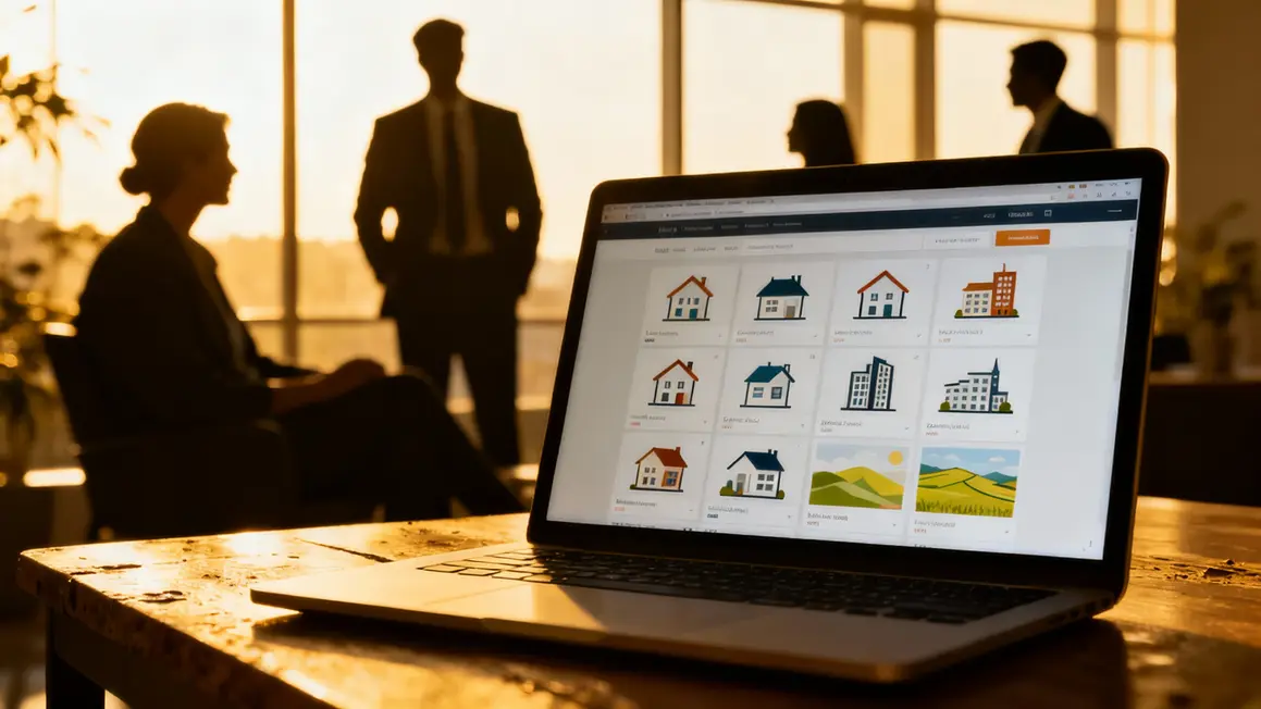 ordinateur affichant annonces LebonCoin Immobilier