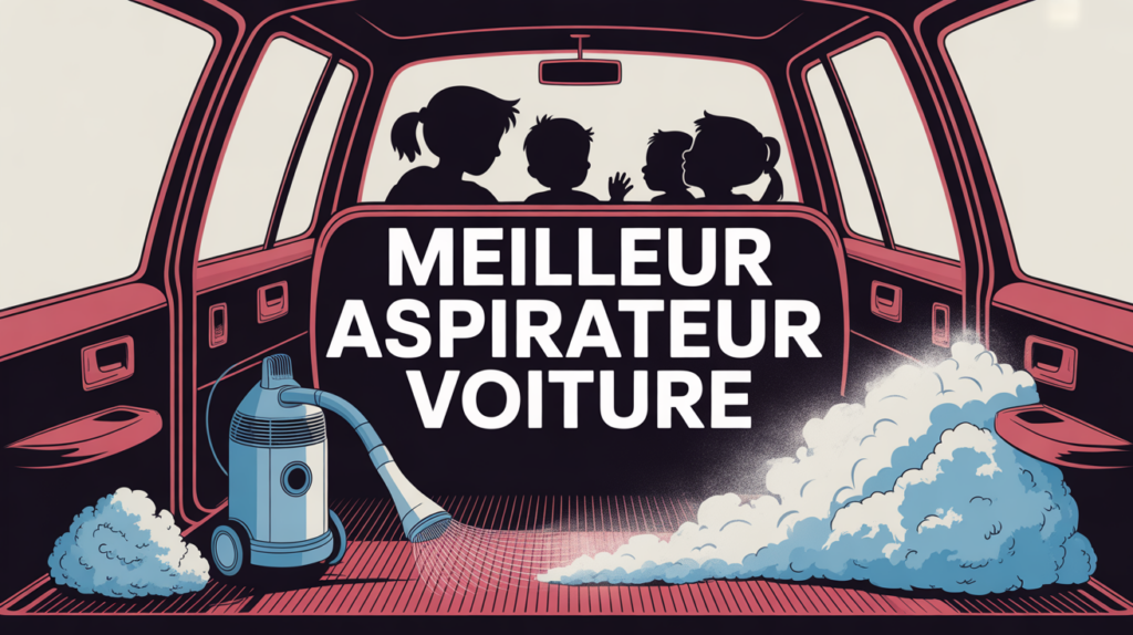 Aspirateur pour voiture nettoyant intérieur, enfants à l'arrière