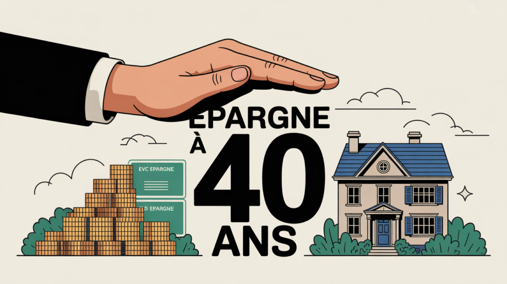 illustration combien avoir de côté à 40 ans main protégeant épargne