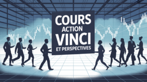 Salle et graphique, cours de bourse de vinci