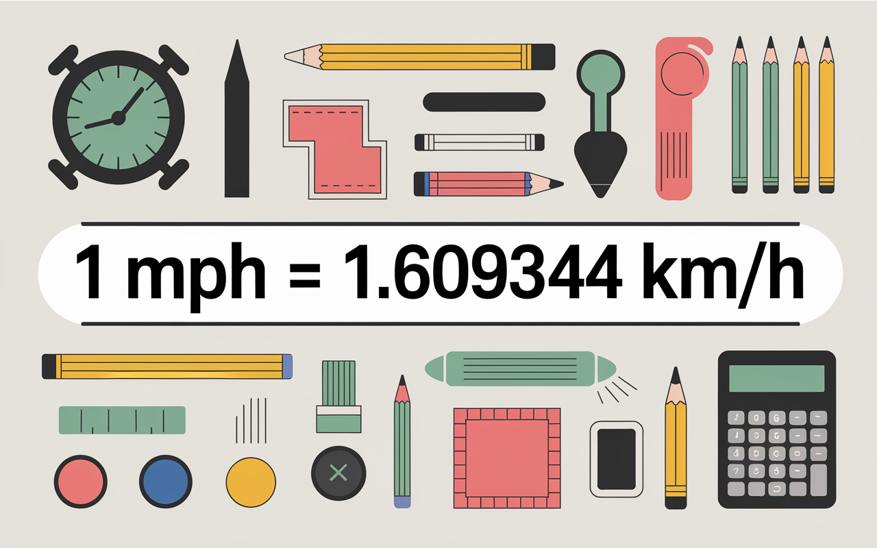 Tableau conversion 200 mph en kmh formule