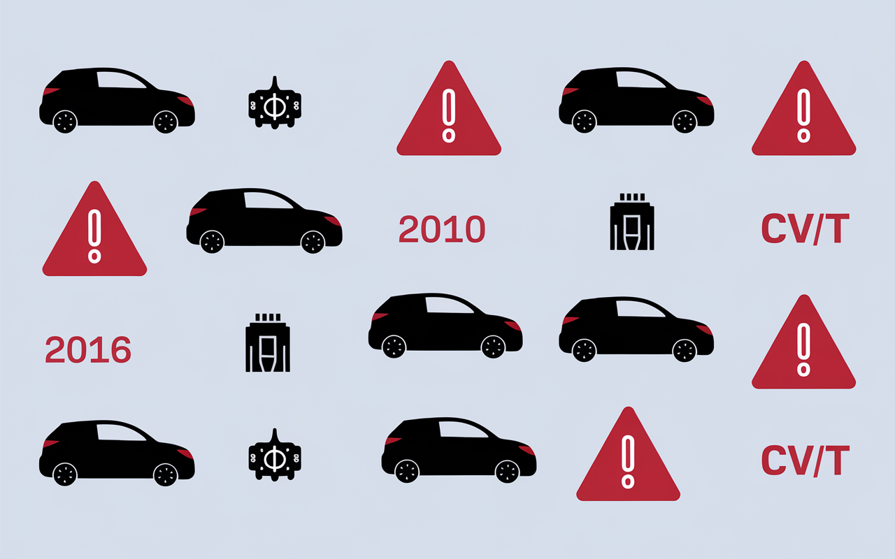 Tableau Nissan Juke modèle à éviter pictogrammes