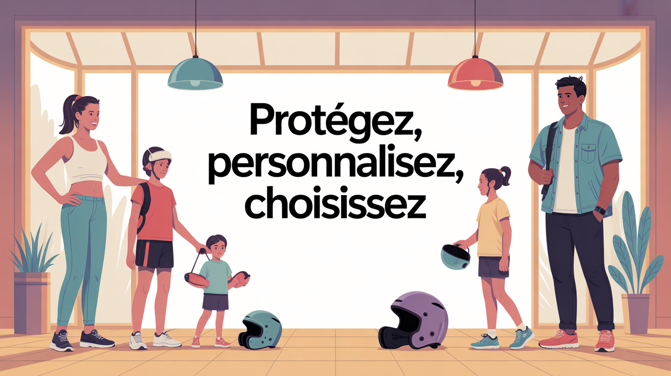 Famille choisissant casques tld designs
