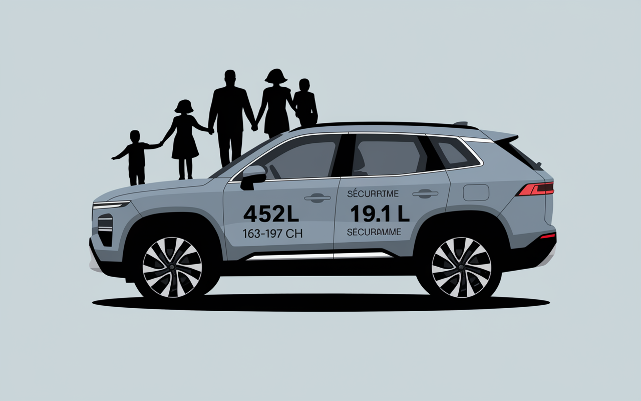 Volvo XC40 profil chiffres famille coffre