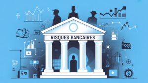 actualité sur les banques facade stylisee et chiffres risques bancaires