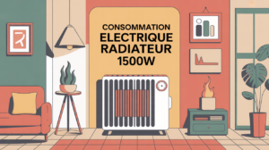 consommation radiateur électrique 1500 watts illustration
