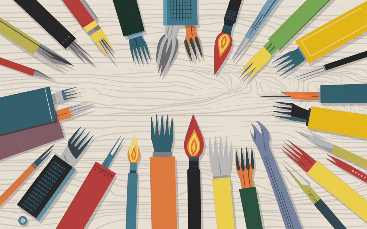 table outils pour demonter radiateur vue dessus