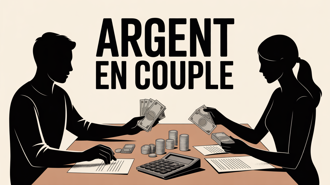 couple et argent 6 erreurs à éviter illustration chaleureuse silhouettes