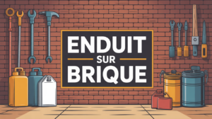 illustration enduit sur brique chantier