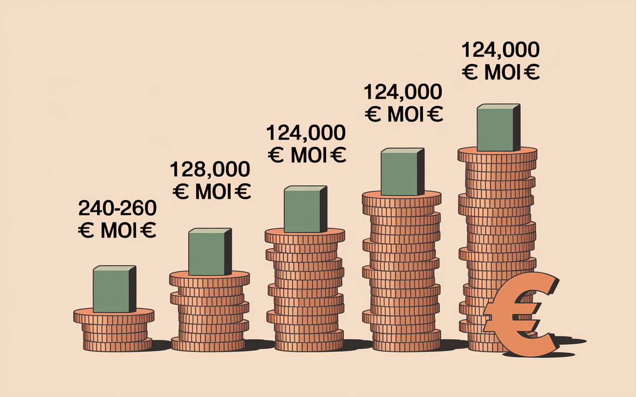 Graphique barres progression epargne moyenne en France
