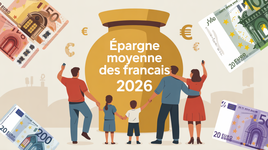 Couple famille tirelire euros epargne moyenne en France
