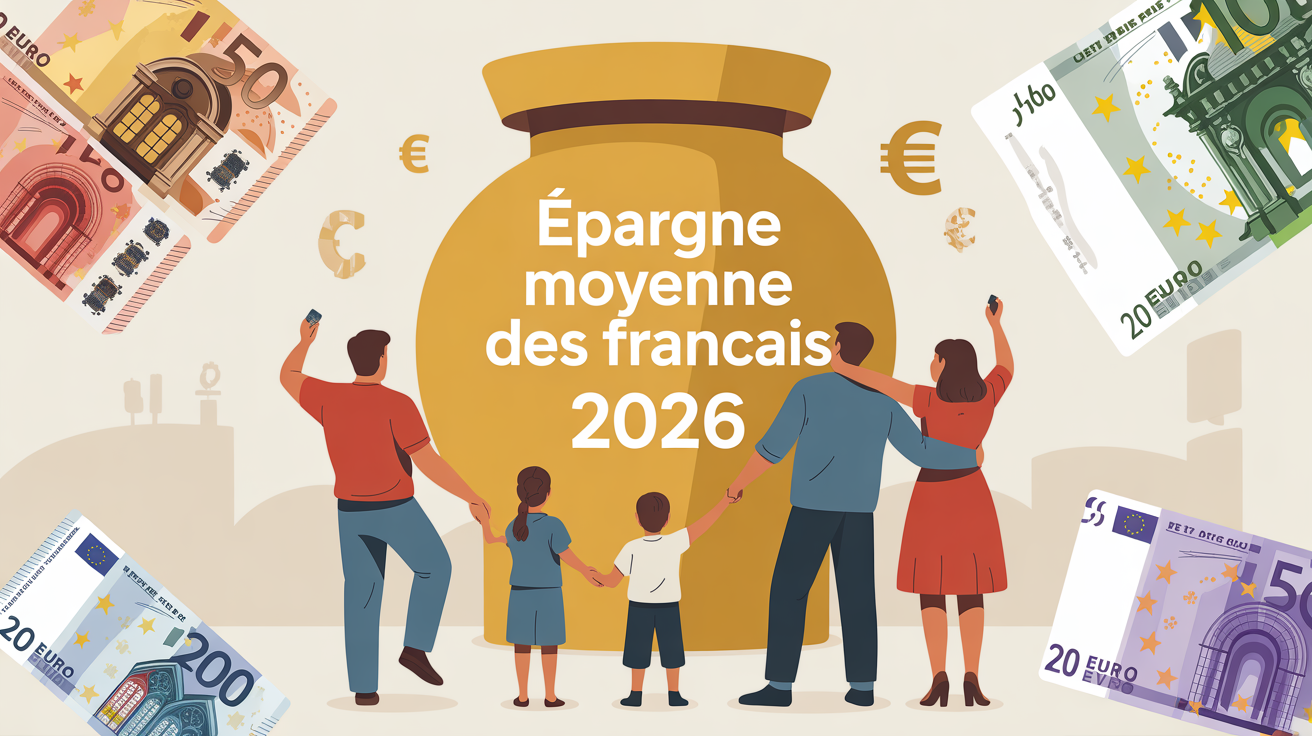 Couple famille tirelire euros epargne moyenne en France