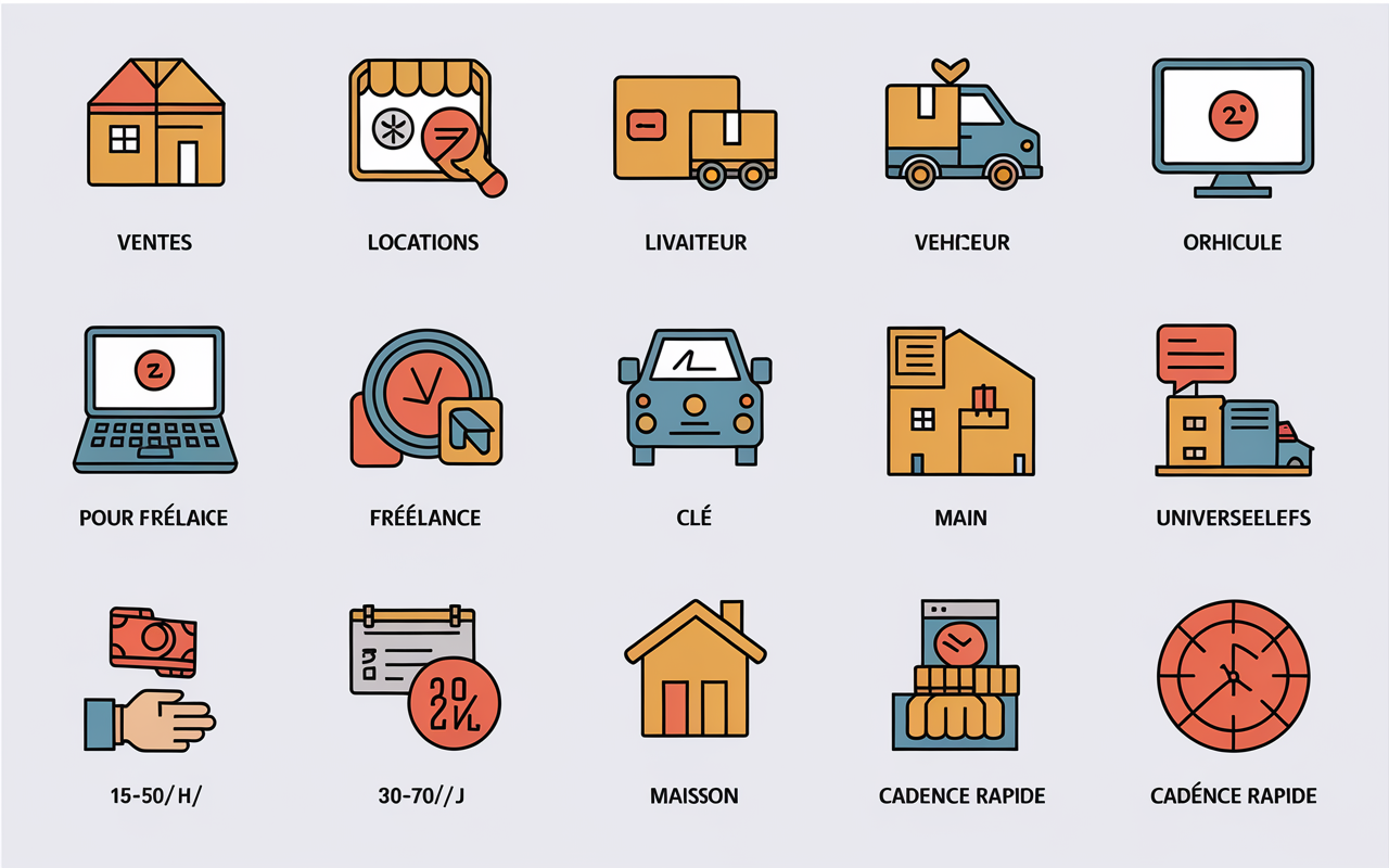 Gagner 1000 euros rapidement illustration strategies pictogrammes