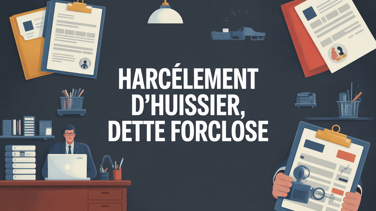 harcèlement huissier dette forclose bureau sombre