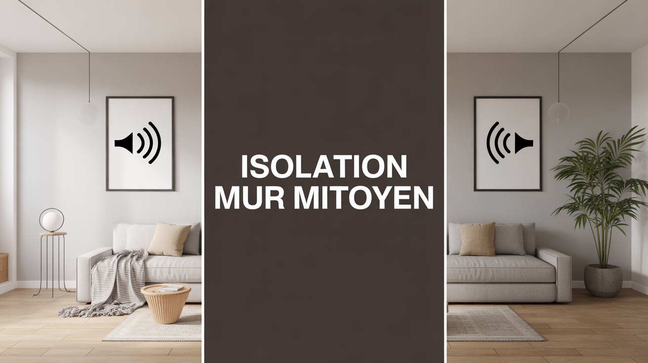 Isoler phoniquement un mur mitoyen illustration graphique
