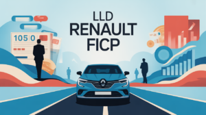 illustration lld renault ficp voiture route panneau finances