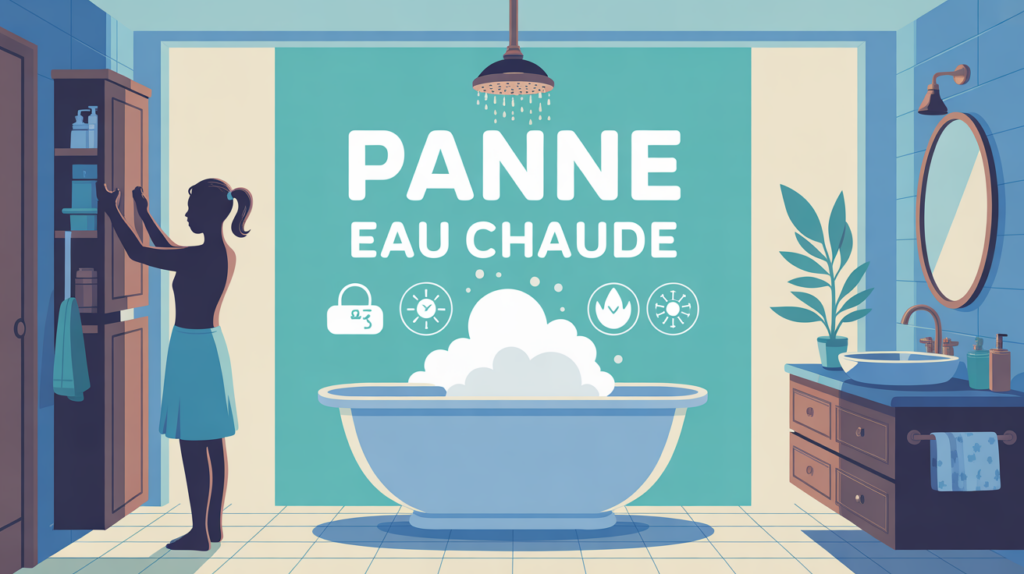 plus d eau chaude robinet salle de bain stylisee
