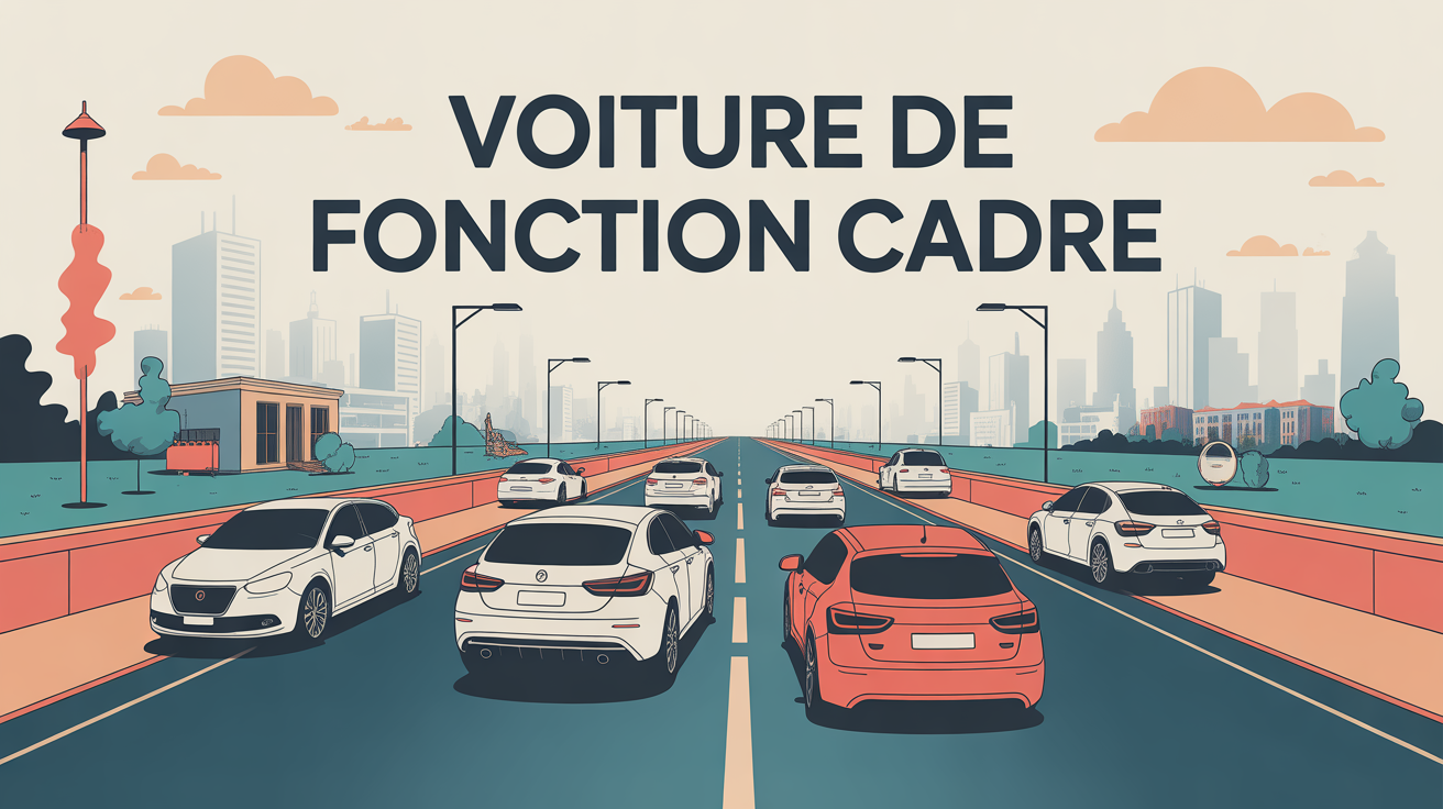 quelle voiture de fonction pour cadre illustration stylisee