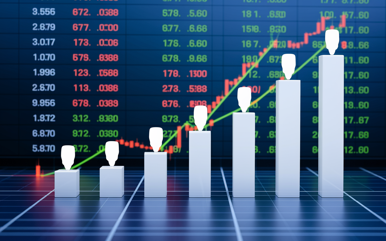 Signaux trading tableau avec chiffres
