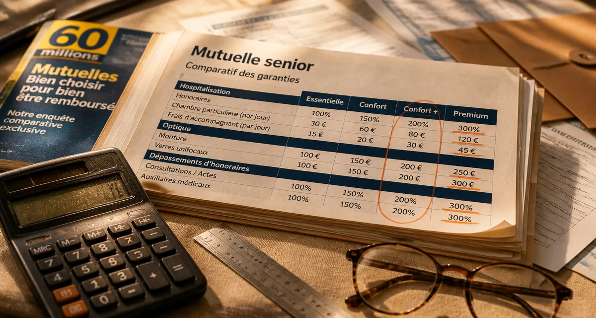 60 millions de consommateur mutuelle senior : comparer pour réduire le reste à charge