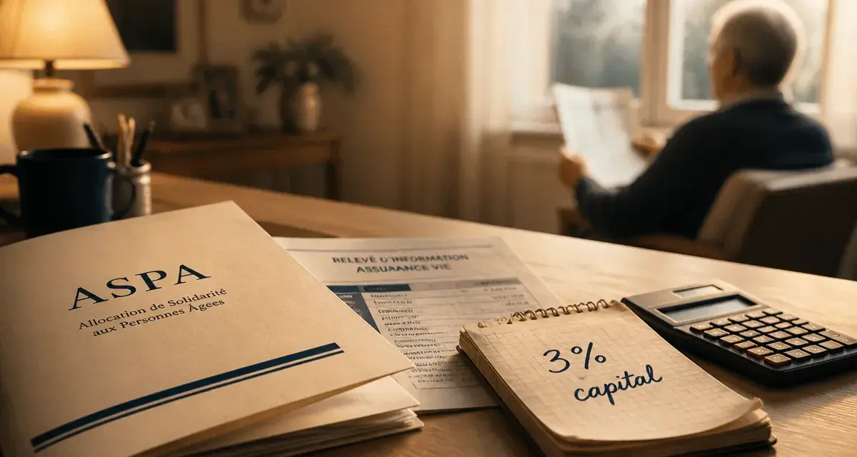 ASPA et assurance vie : seuils et 3 % de revenus fictifs