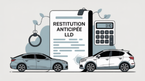 illustration calcul restitution anticipée lld contrat voiture cle