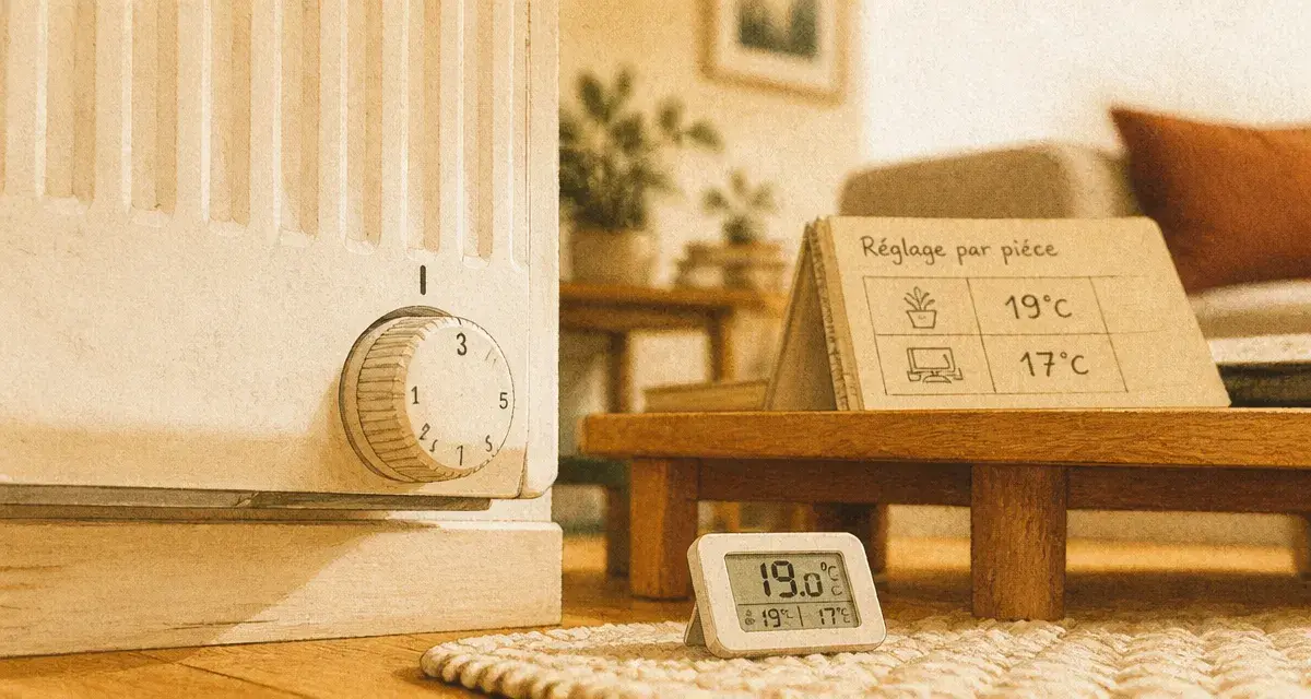 Comment régler un radiateur électrique : 19°C au salon