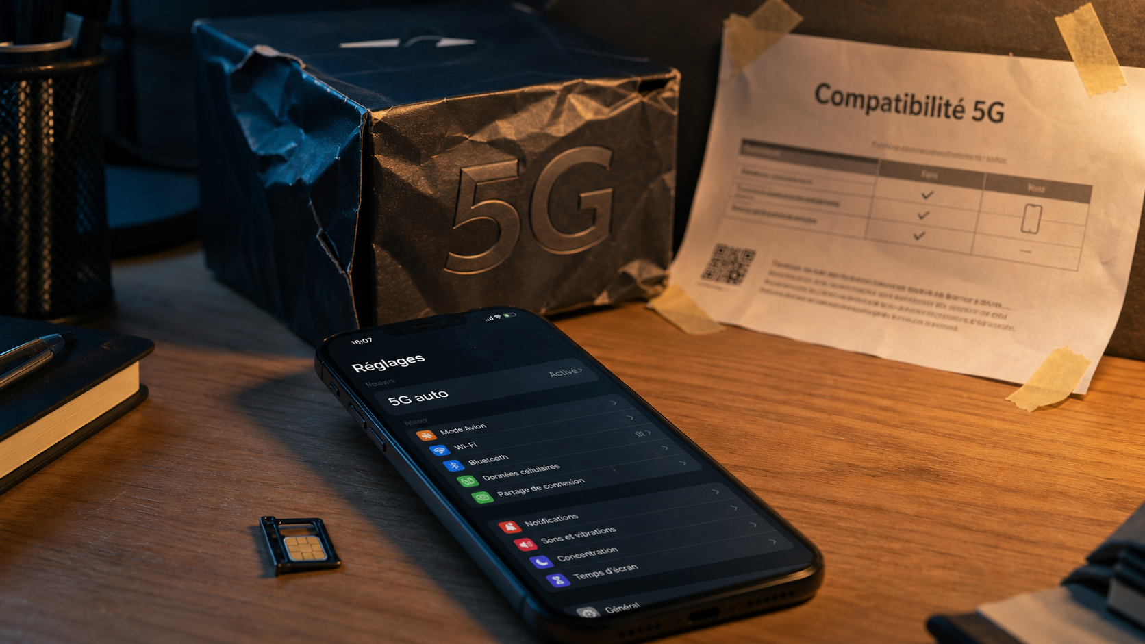 Comment savoir si mon téléphone est compatible 5G : réglages 5G auto sur écran