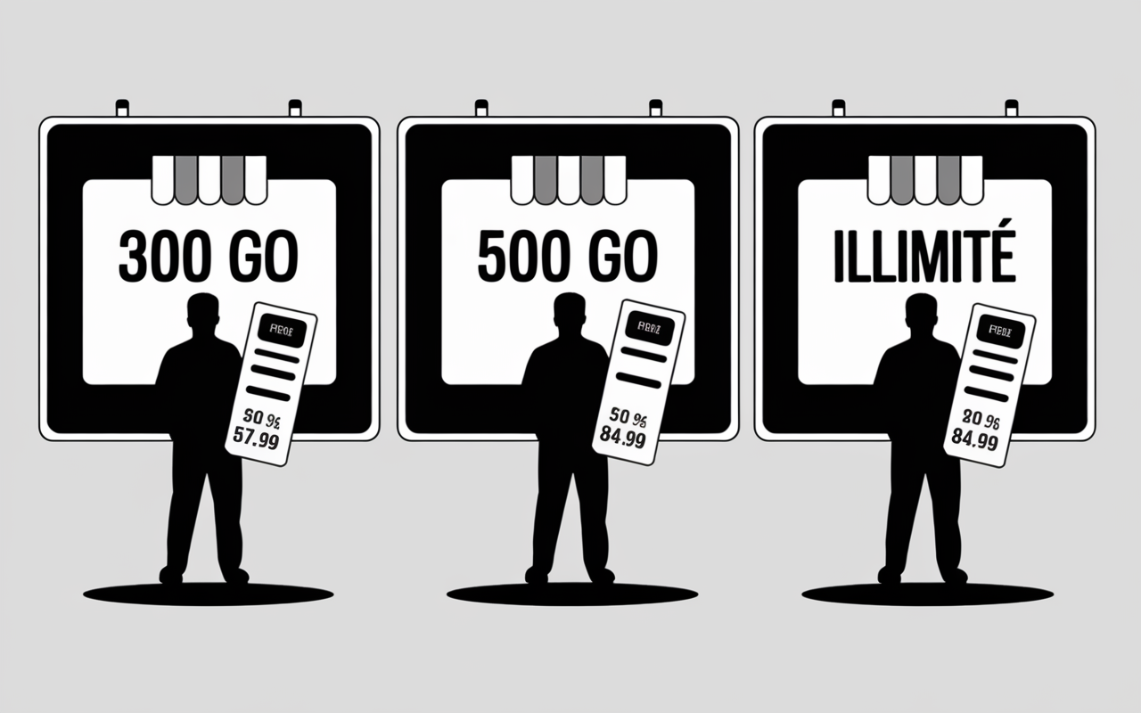 tableau comparatif forfait 500 go prix options