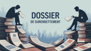 pile de documents dossier de surendettement refusé pour mauvaise foi illustrée