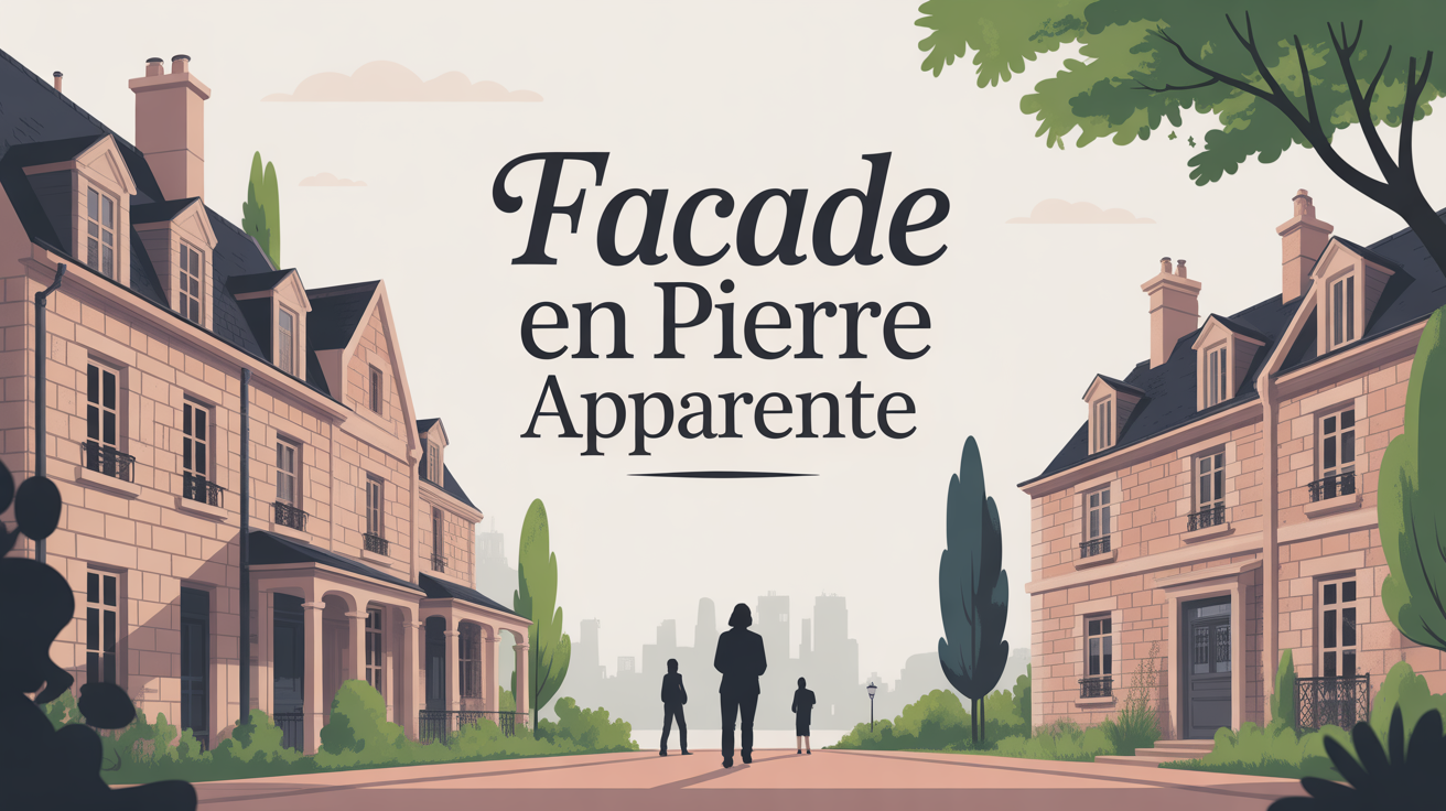 Facade pierre apparente vue de face
