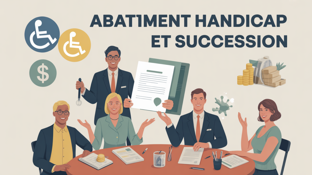 Frais de notaire succession personne handicapée notaire autour table