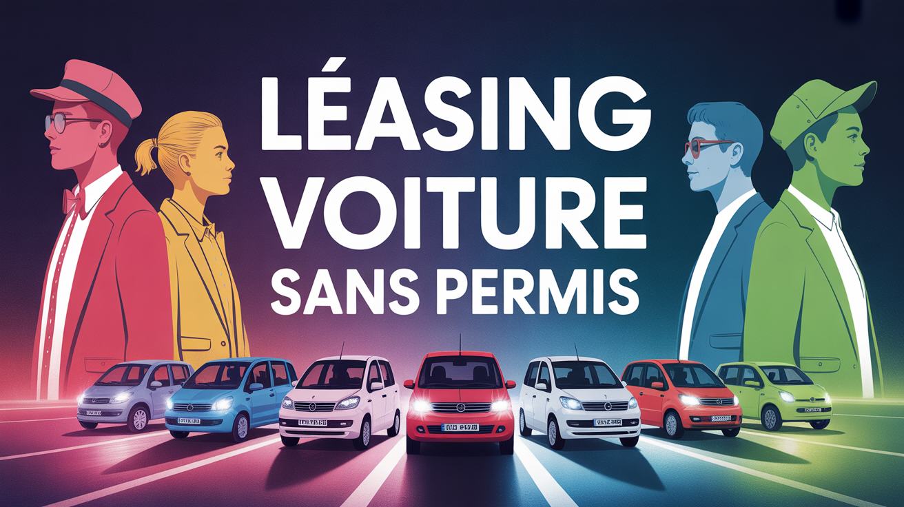 scène urbaine avec voitures sans permis et différents conducteurs
