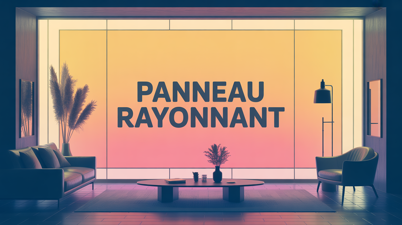interieur moderne avec panneau rayonnant mural