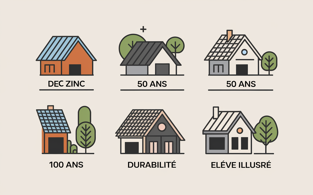 comparatif durabilite toiture zinc et autres