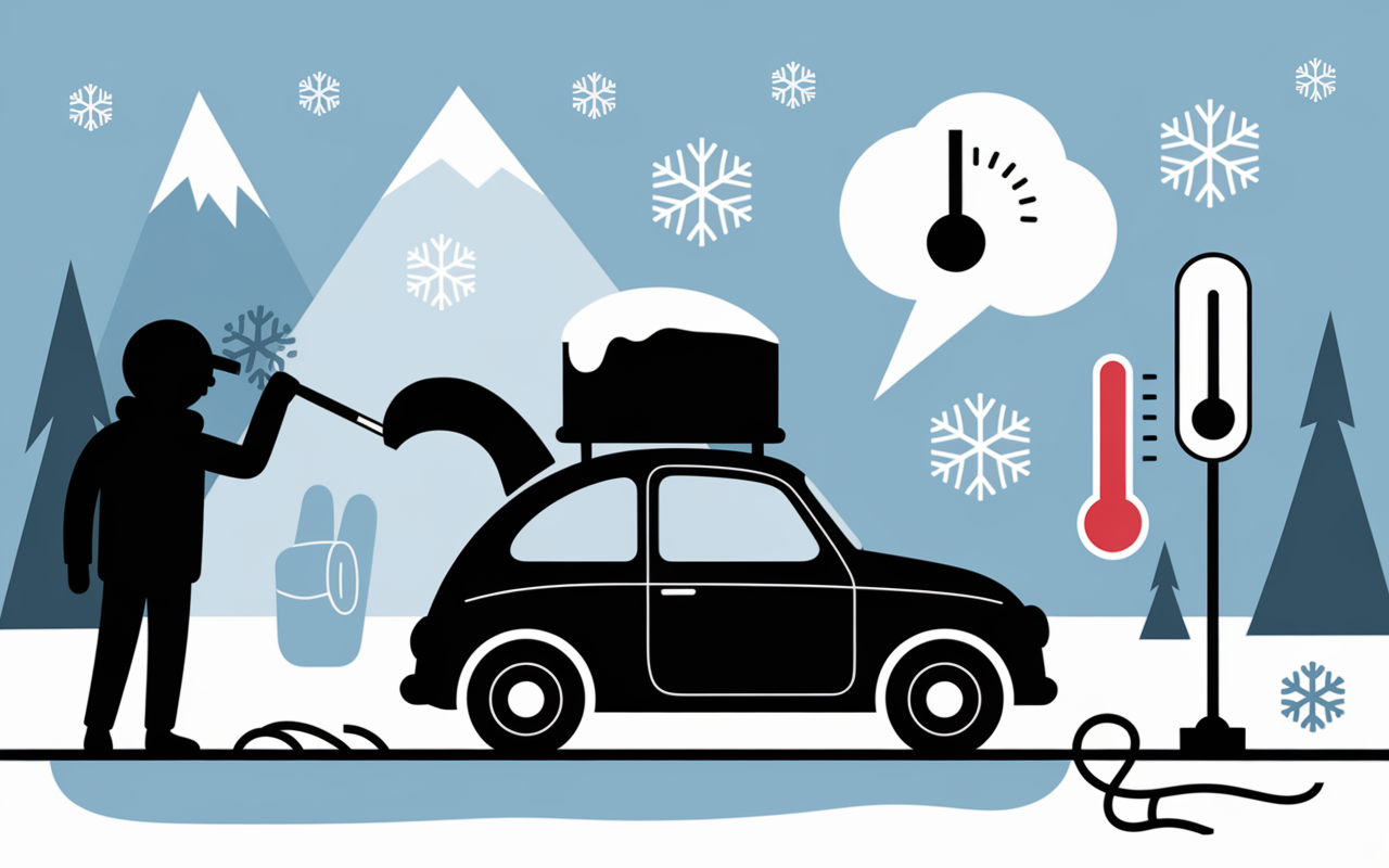 Diagnostic rapide probleme chauffage voiture illustration