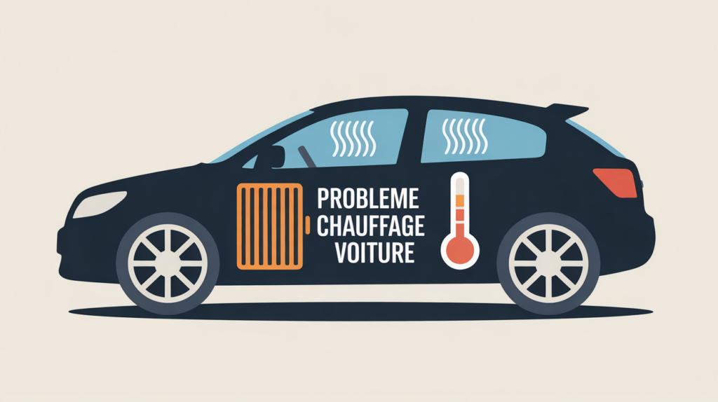 Habitacle gelé illustrant probleme chauffage voiture