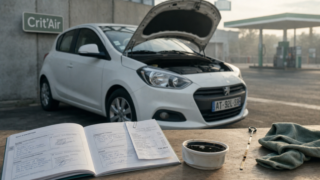 Quelle voiture choisir quand on roule peu : citadine essence blanche, entretien moteur