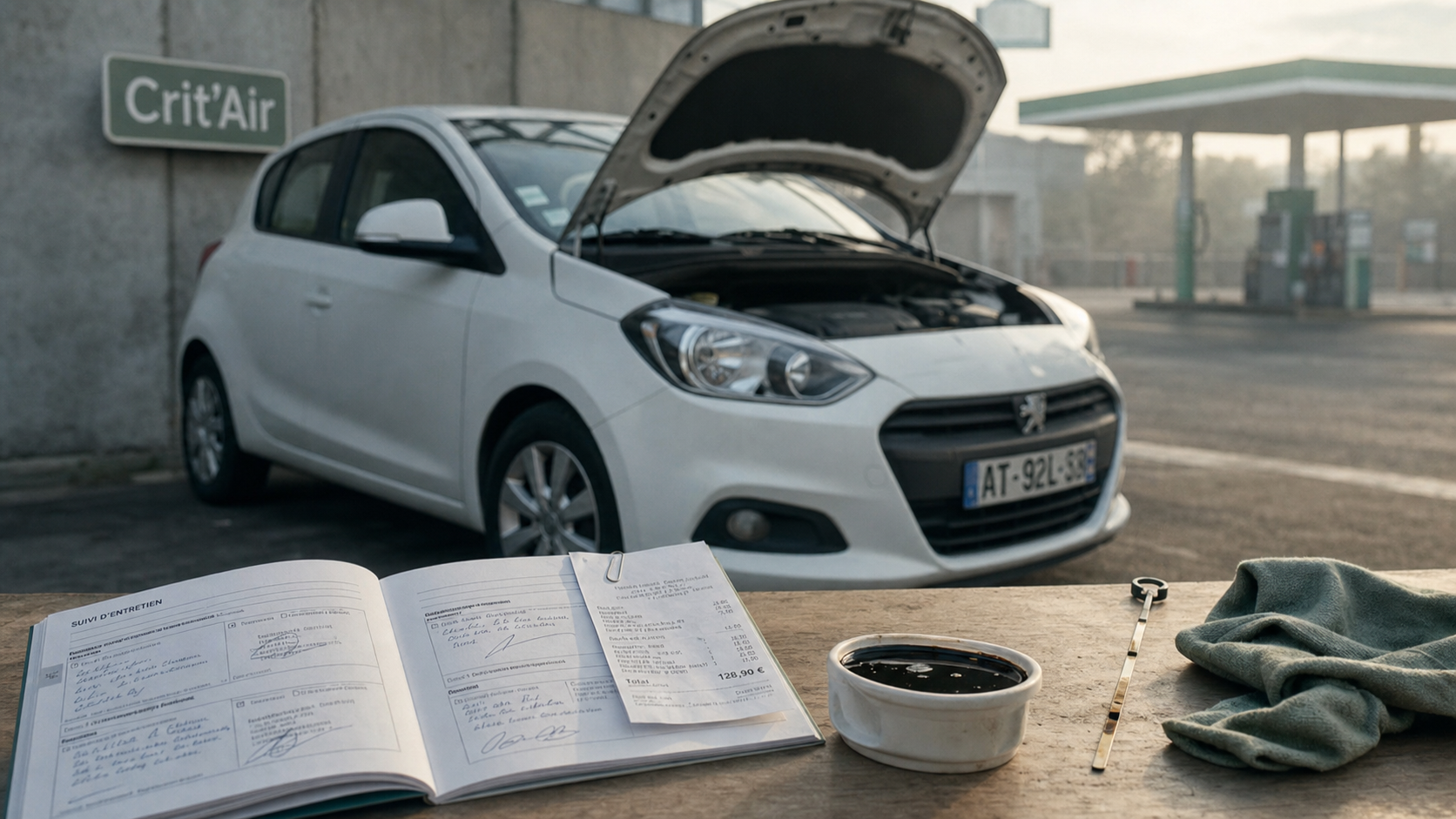Quelle voiture choisir quand on roule peu : citadine essence blanche, entretien moteur
