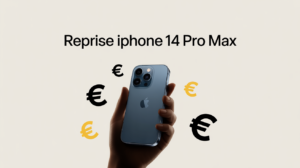 reprise iphone 14 pro max silhouette smartphone et euros